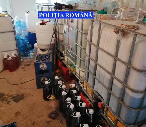 Vrancea: Peste 8.000 de litri de alcool contrafăcut, confiscat în urma unor percheziţii