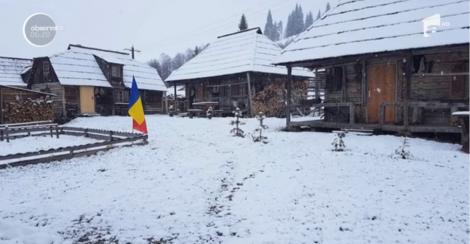 Ninge ca-n povești, în luna aprilie! Bucovina este acoperită de un strat de zăpadă - Video
