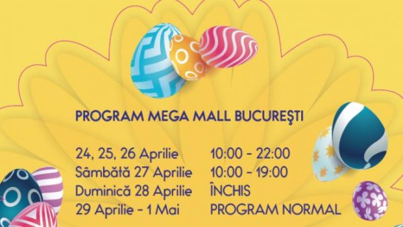Program Mega Mall Paște 2019