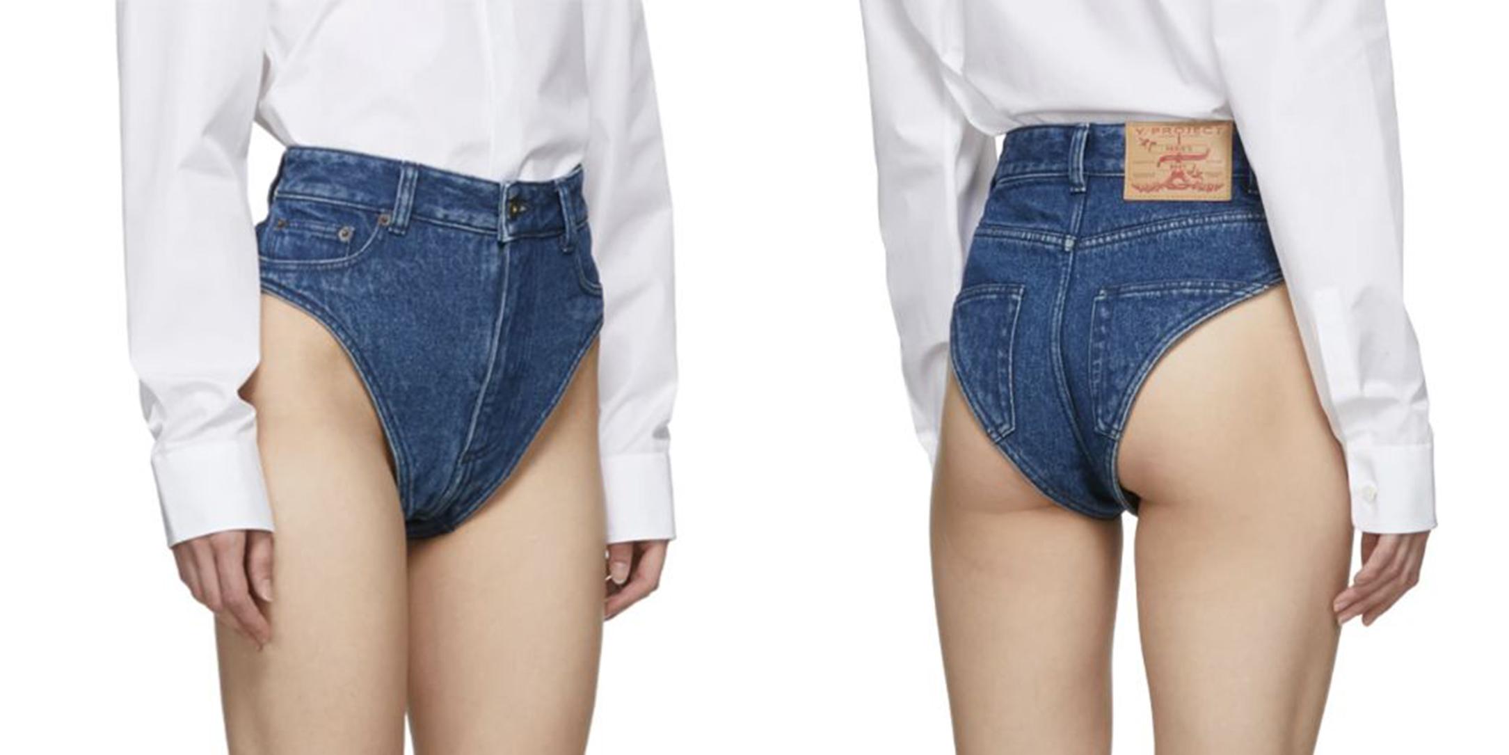 Blugi panties, noua modă de blugi 2019. Ai ieși așa pe stradă? FOTO