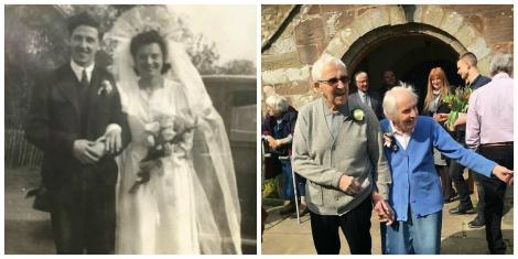 Dragostea adevărată există! Doi bătrâni și-au reînnoit jurămintele, chiar în biserica în care s-au căsătorit în urmă cu 75 de ani 