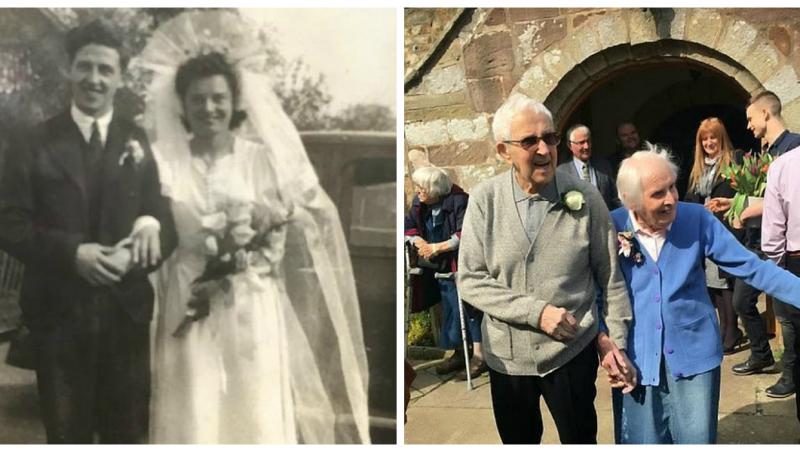 Dragostea adevărată există! Doi bătrâni și-au reînnoit jurămintele, chiar în biserica în care s-au căsătorit în urmă cu 75 de ani 