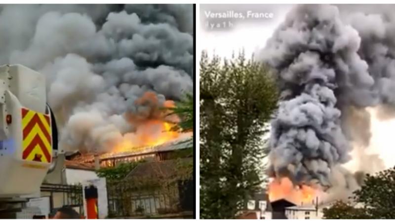 Franța arde din nou! Incendiu puternic în Versailles. Pompierii se luptă să țină flăcările sub control, pentru a evita distrugerea unui alt simbol al țării - Video
