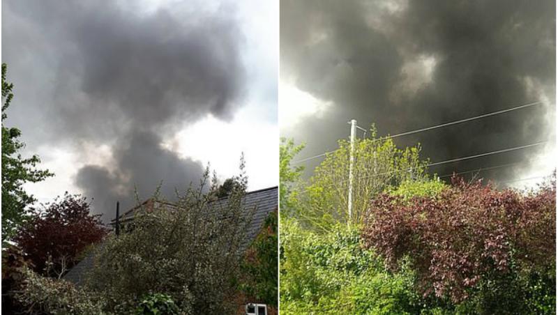 Incendiu puternic în apropierea Aeroportului Heathrow din Londra! Martorii susțin că au auzit explozii - Video
