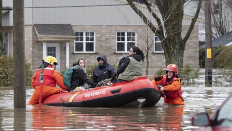 Pericol de inundații! Peste 5.000 de persoane evacuate, în urma ruperii unui dig situat la vest de Montréal: „N-am avut ce să facem! Apa urca în timp ce vorbeam”