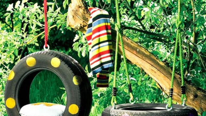 Amenajarea grădinii cu cauciucuri vechi. 10 idei ieftine și spectaculoase