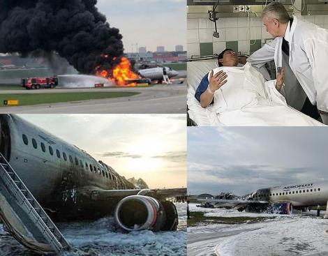O nouă filmare cu avionul din Moscova și cei 41 de morți. S-a izbit de mai multe ori de pământ până să ia foc