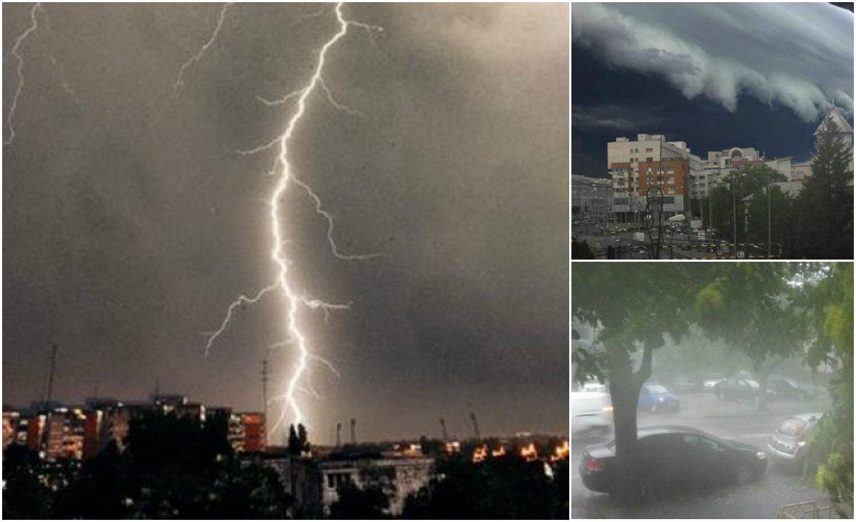 Cod galben extins &icirc;n Rom&acirc;nia! Ploi torențiale, vijelii și grindină &icirc;n aproape toată țara! Zonele afectate, &icirc;n următoarele ore