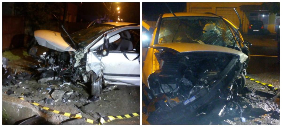 Un tată și doi copii, &icirc;n stare gravă, &icirc;n urma unui accident rutier! Mașina &icirc;n care se aflau s-a făcut praf&nbsp;