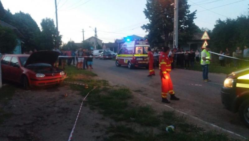 Surori lovite pe trotuar de o mașină scăpată de sub control, în Teleorman! O fetiță de doi ani a murit pe loc