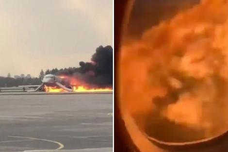 A apărut o filmare din interiorul avionului ce a luat foc! Au murit 41 de oameni! Atenție, imagini ce vă pot afecta emoțional! – Video