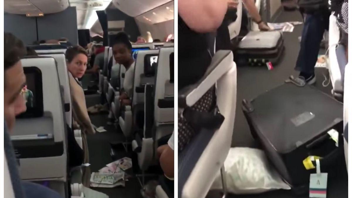 Momente de panică pentru zeci de călători! Aeronava a picat &icirc;n gol, din cauza turbulențelor severe: &rdquo;Oamenii s-au lovit de plafon!&rdquo;