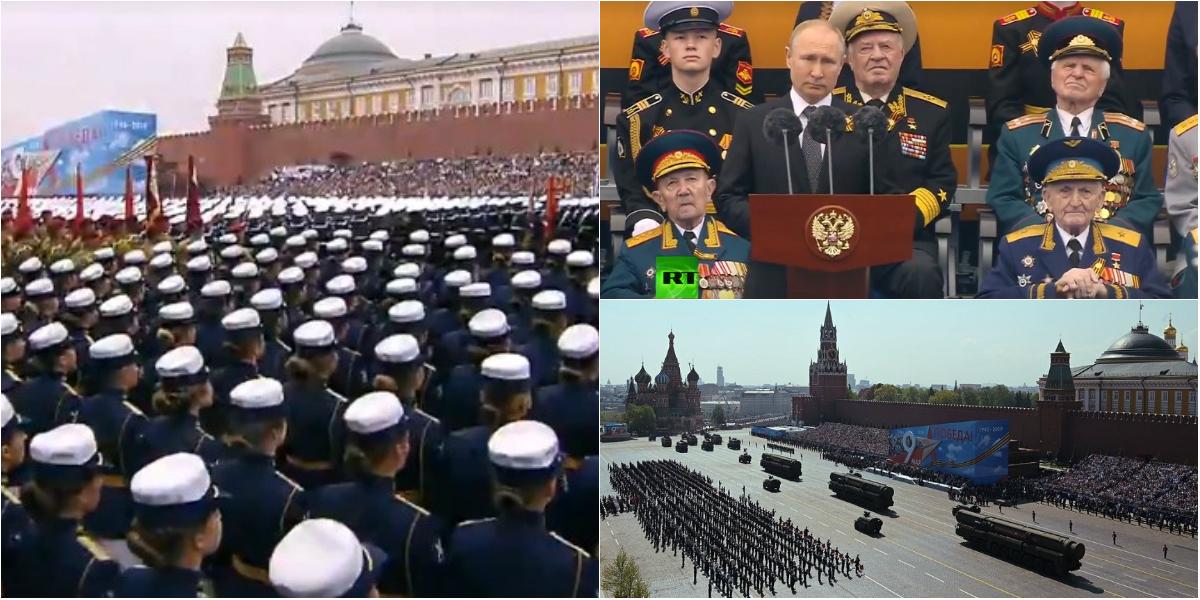 Rușii celebrează 74 de ani de la &icirc;nfr&acirc;ngerea Germaniei lui Hitler. 13.000 de soldați și zeci de sisteme de armament, scoase la paradă &icirc;n Piața Roșie- Video