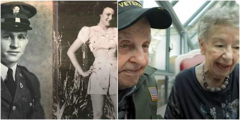 „Mereu te-am iubit”. Un veteran s-a întâlnit cu femeia de care s-a îndrăgostit în cel de-Al Doilea Război Mondial, după 75 de ani – Foto