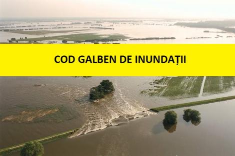 Alertă! Este Cod galben de inundații pe Dunăre! Zonele aflate în pericol, în următoarele zile