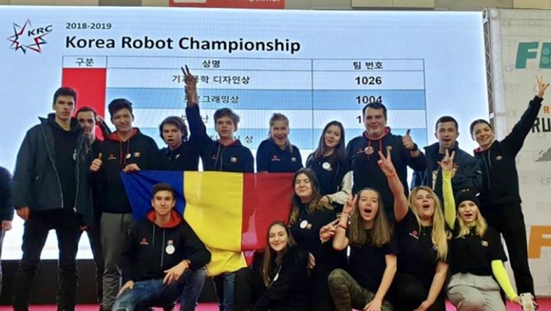Performanță uriașă! România a câștigat finala Campionatului de Robotică din Coreea de Sud