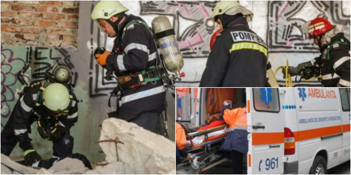 Adolescent de 16 ani, &icirc;n stare gravă, după ce peretele unui bloc din Dorohoi s-a prăbușit peste el. Copilul &icirc;ncerca să c&acirc;știge un ban &icirc;n plus