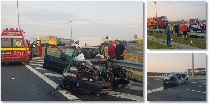 Filmul accidentului din Timiș, &icirc;n care au murit un copil de cinci ani și bunicii lui! Oamenii &icirc;și duseseră nepotul la o competiție sportivă