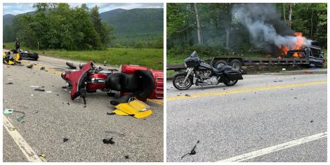 Șapte morți și trei răniți, după ce șoferul unei camionete a pierdut controlul volanului și a intrat într-un grup de motocicliști