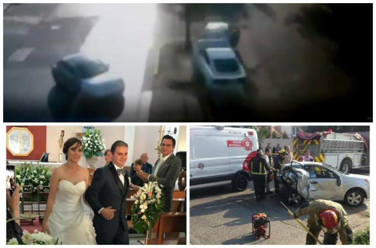 Accidentul &icirc;n care au murit doi tineri proaspăt căsătoriți, surprins de camerele de supraveghere! Iată cum a avut loc impactul mortal!