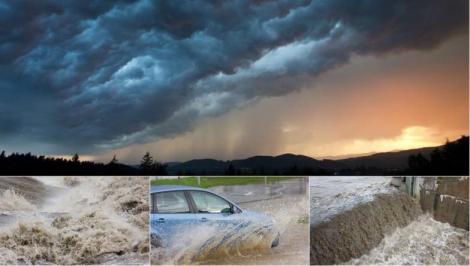 ANM, avertizare de vreme rea în România: Cod portocaliu de ploi torențiale extins până joi