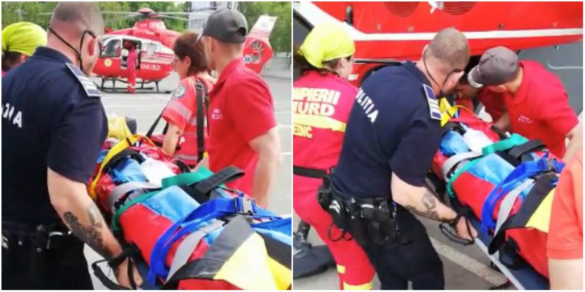 Copil &icirc;n comă, după ce a căzut de a etajul cinci al unui bloc din Constanța. Băiatul era acasă cu mama lui - Video