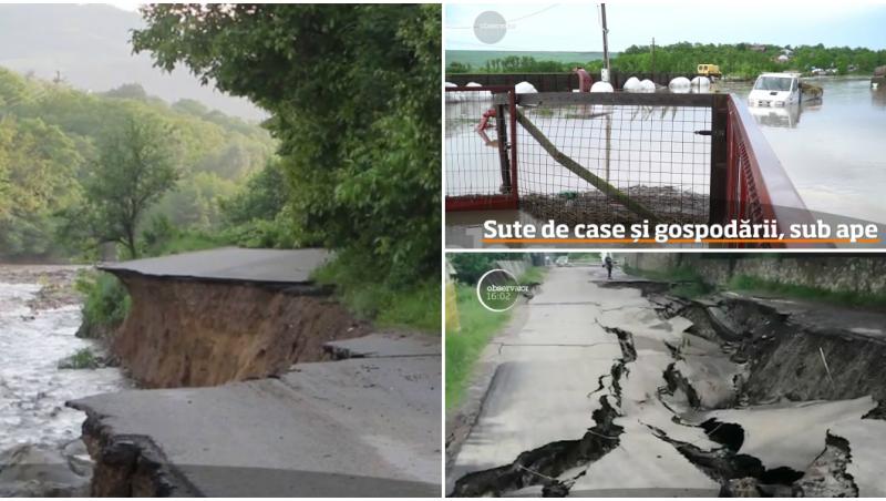 Imaginile dezastrului! Ploile și viiturile au făcut prăpăd în sute de localități din țară - Video