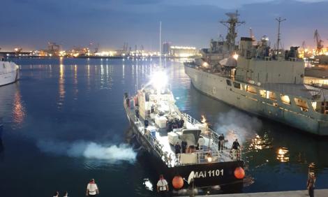 O navă a Poliţiei de Frontieră a revenit în România după ce a participat la 89 de misiuni în Marea Egee
