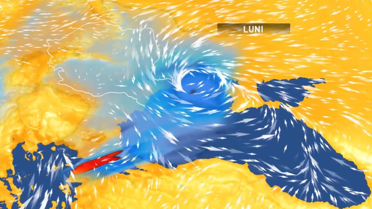 Ciclonul din Grecia va ajunge în România în weekend. ANM a emis avertizări meteo pentru zilele următoare