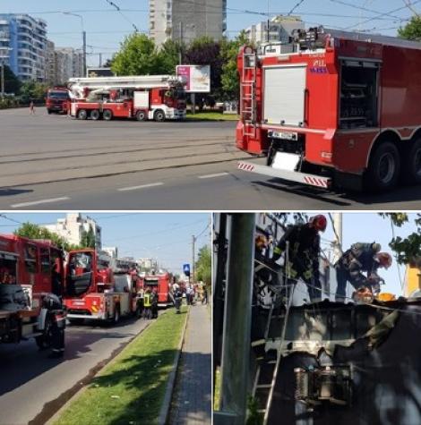 Incendiu puternic în București! Un restaurant a luat foc! Cinci autospeciale au intervenit (FOTO)