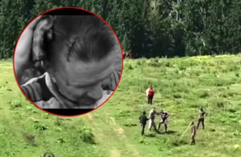 Belgian bătut de ciobanii din Colibița, fiindcă le-a speriat caii! Imaginile filmate de martori (VIDEO)