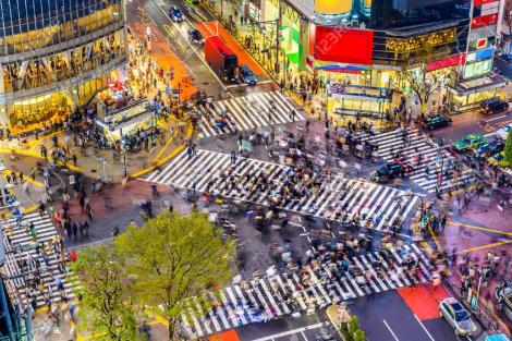 Cea mai aglomerată intersecție din lume se află  în Tokyo