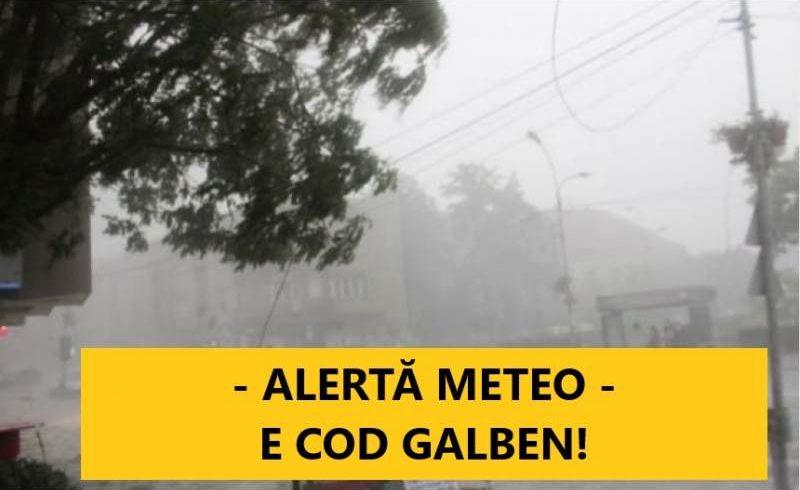 Se dezlănțuie natura! Cod Galben de ploi torențiale, grindină și vijelii, &icirc;n 27 de județe. Care sunt zonele vizate