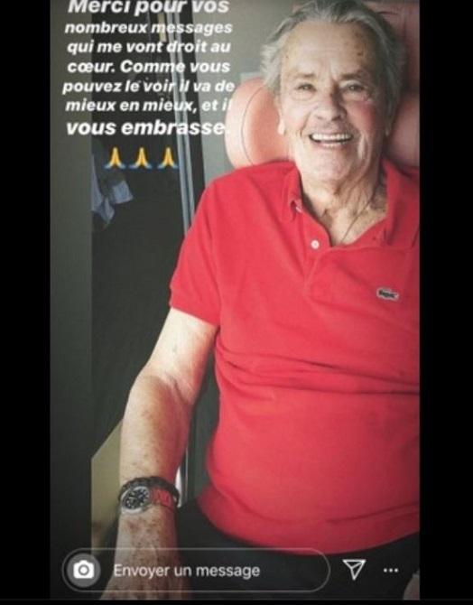 Alain Delon: "Mulţumesc pentru mesajele voastre care au ajuns direct &icirc;n inimă"