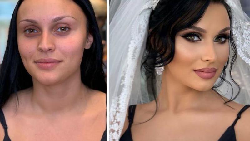 Transformări inedite! 20 de fotografii făcute înainte și după machiajul de nuntă!