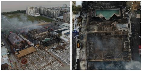 Primele imagini cu clădirea fostului club Bamboo după incendiul violent! Ce a mai rămas din locul în care se distrau mii de tineri