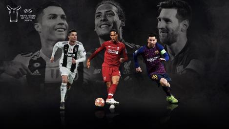 Cristiano Ronaldo, Lionel Messi şi Virgil van Dijk, nominalizaţi pentru titlul de jucător al sezonului trecut din Liga Campionilor