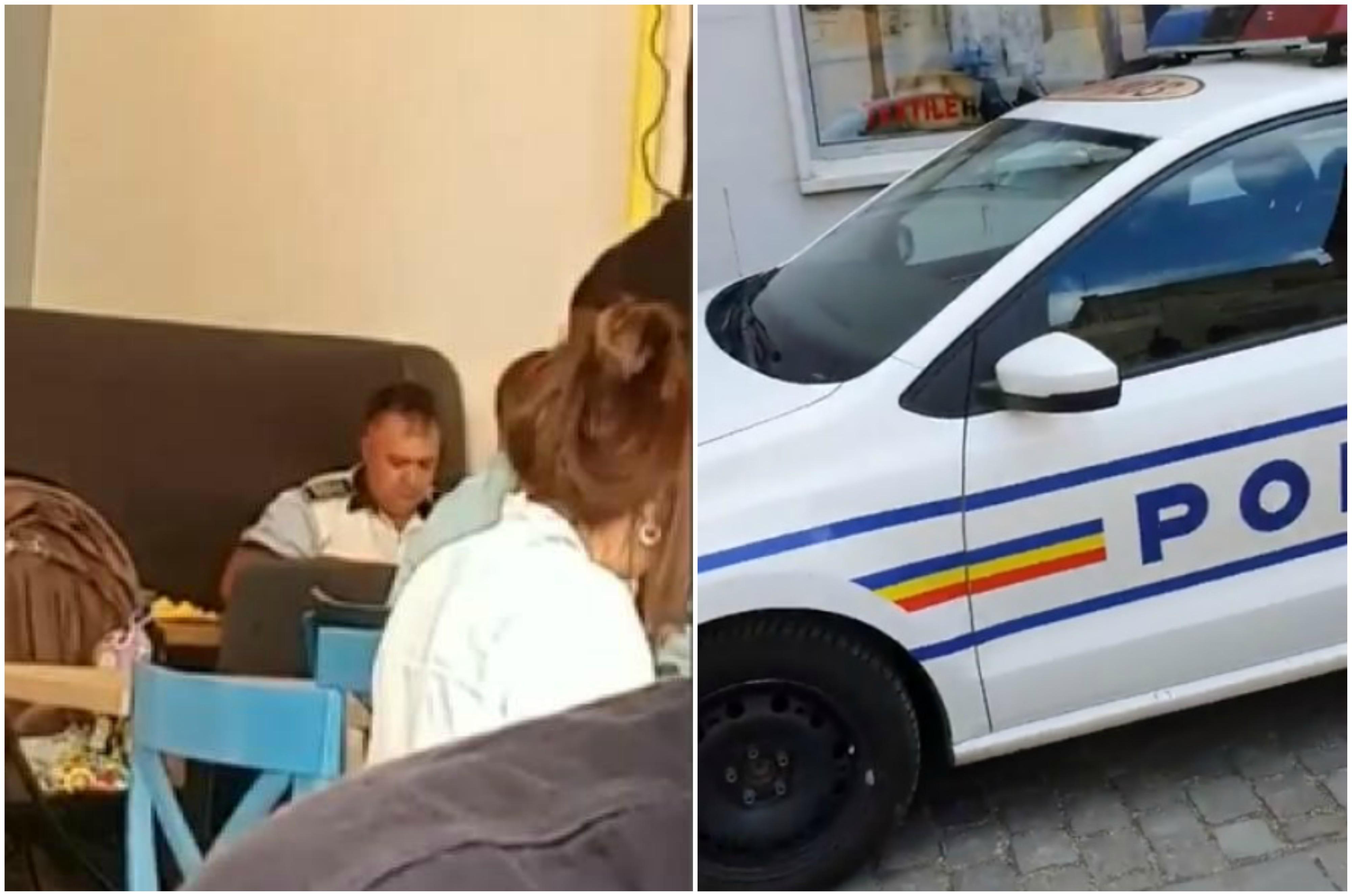 Revoltător! Au crezut că dacă poartă uniforma, pot ignora legea! Unde au parcat doi polițiști, &icirc;n timpul serviciului, ca să ia masa &ndash; Video