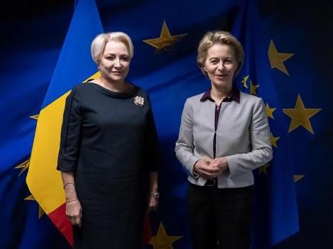 Viorica Dăncilă a discutat cu preşedintele ales al Comisiei Europene pe tema portofoliului care ar putea reveni României şi a nominalizărilor pentru acest post