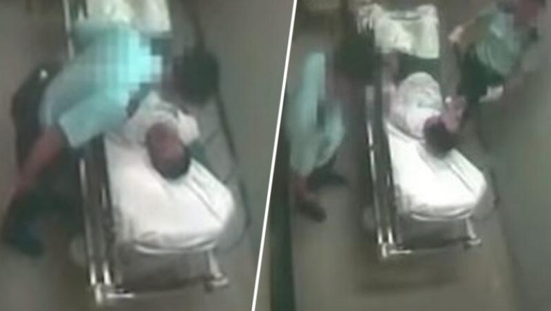 Doi polițiști au fost arestați după ce au bătut un bărbat imobilizat într-un pat de spital - VIDEO