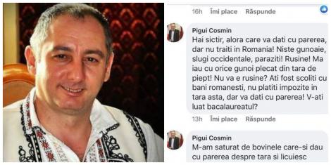Cum se apără un primar din Gorj care a numit românii din Diaspora ”gunoaie, slugi occidentale, paraziți”: ”E cont fals!”