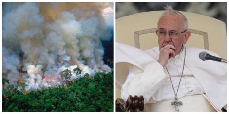 Papa Francisc: "sunt mari interese economice la mijloc!"! Pădurea Amazon încă arde...