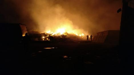 Tulcea: Incendiu puternic la hala unui incinerator