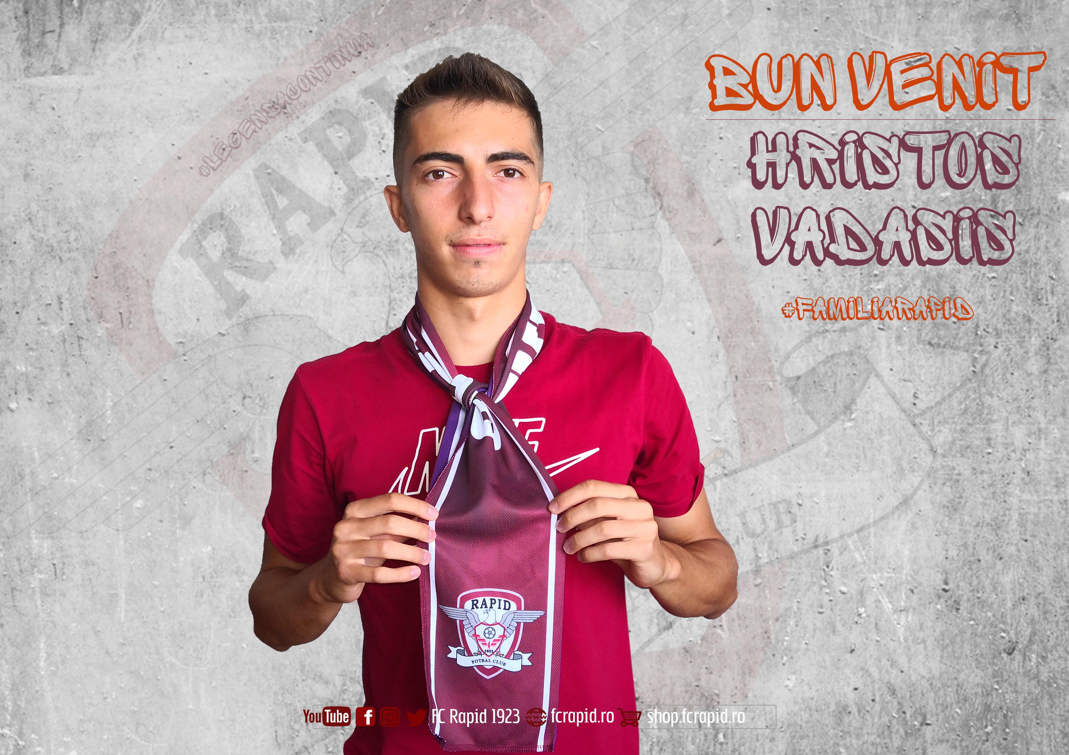 Rapid a &icirc;mprumutat un jucător de la CSU Craiova, Hristos Vadasis