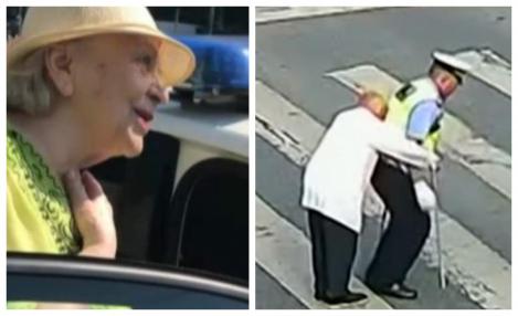 Cum s-ar fi purtat polițiștii din China cu bătrâna de 81 de ani pe care un agent român a amendat-o, că a traversat prea lent! Imagini emoționante! Video