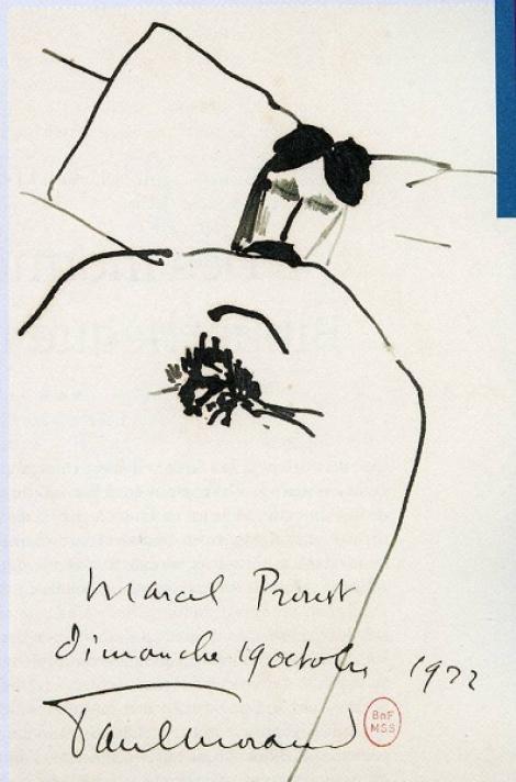 Marcel Proust a câştigat premiul Goncourt acum 100 de ani. Două desene inedite, expuse la Paris