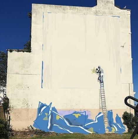 Banksy plănuieşte să refacă pentru ziua Brexitului zidul din Dover prin care ironiza ieşirea Marii Britanii din UE