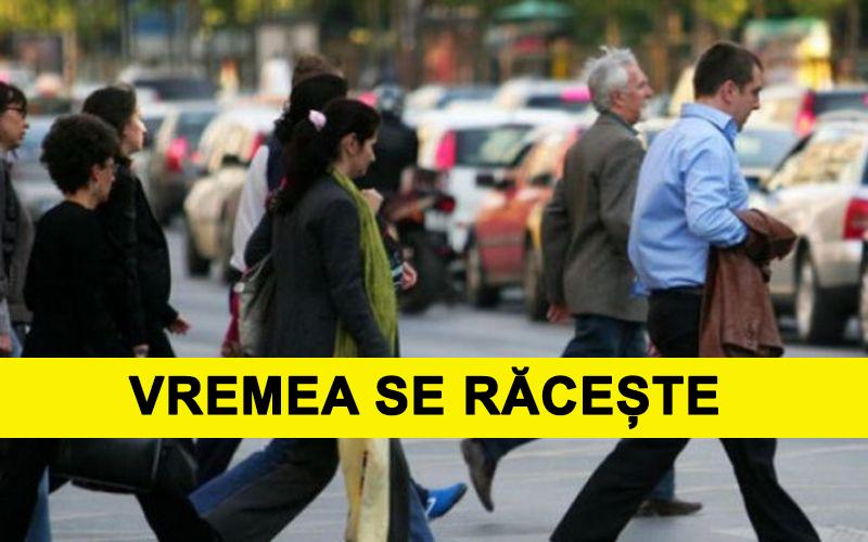 Se răcește vremea, e oficial! Zonele &icirc;n care temperaturile vor scădea cu zece grade Celsius