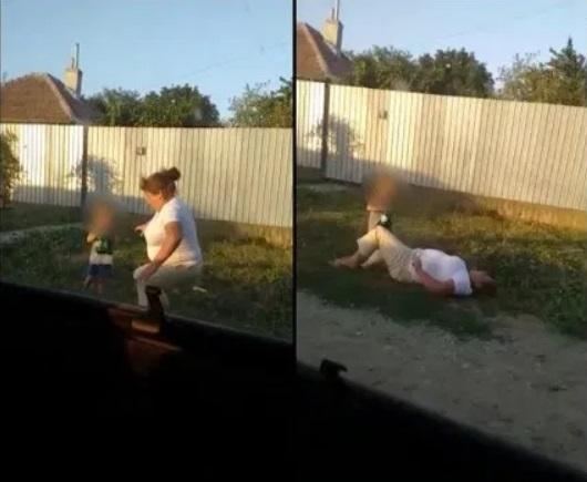 Imagini revoltătoare! O mamă beată a căzut pe stradă, sub ochii fiului de șase ani, care &icirc;i ținea sticla cu bere: &rdquo;Iar ai băut, mamă? O să se aleagă praful de tine!&rdquo;