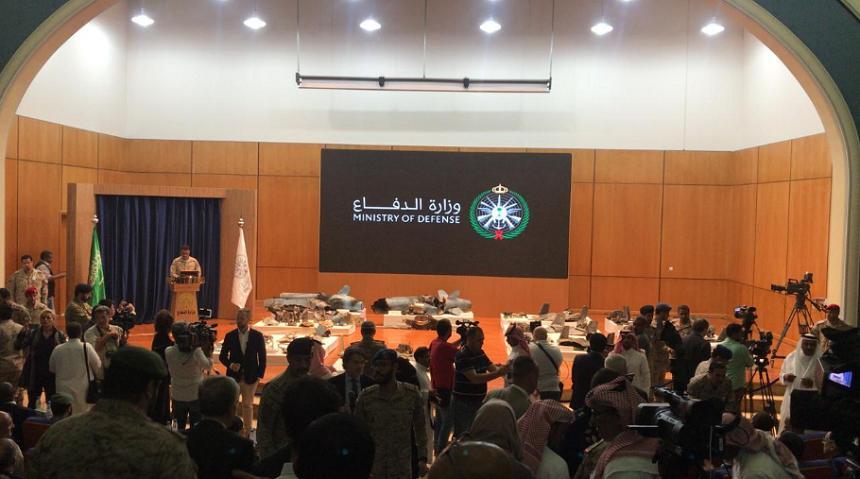 18 drone şi şapte rachete de croazieră au lovit cele două instalaţii petroliere saudite &icirc;n atacuri lansate din &rdquo;nord&rdquo; şi susţinute de Iran, acuză Arabia Saudită, prezent&acirc;nd fragmente de drone şi rachete